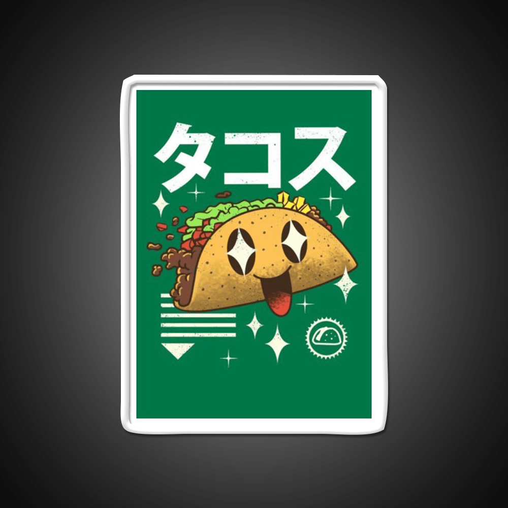 Kawaii Taco Cute Mexican Food Taco Led Neon Sign Rgb Color - Shineneon