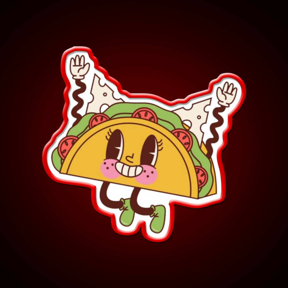 Kawaii Taco Led Neon Sign Mexican Food Sign Rgb Color - Shineneon