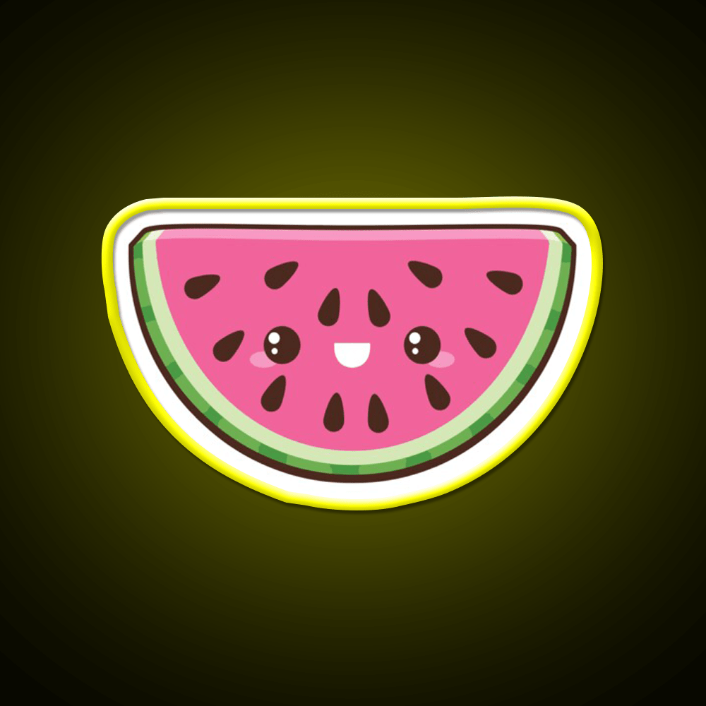 Kawaii Watermelon Slice Snack Food Led Neon Sign Rgb Color - Shineneon