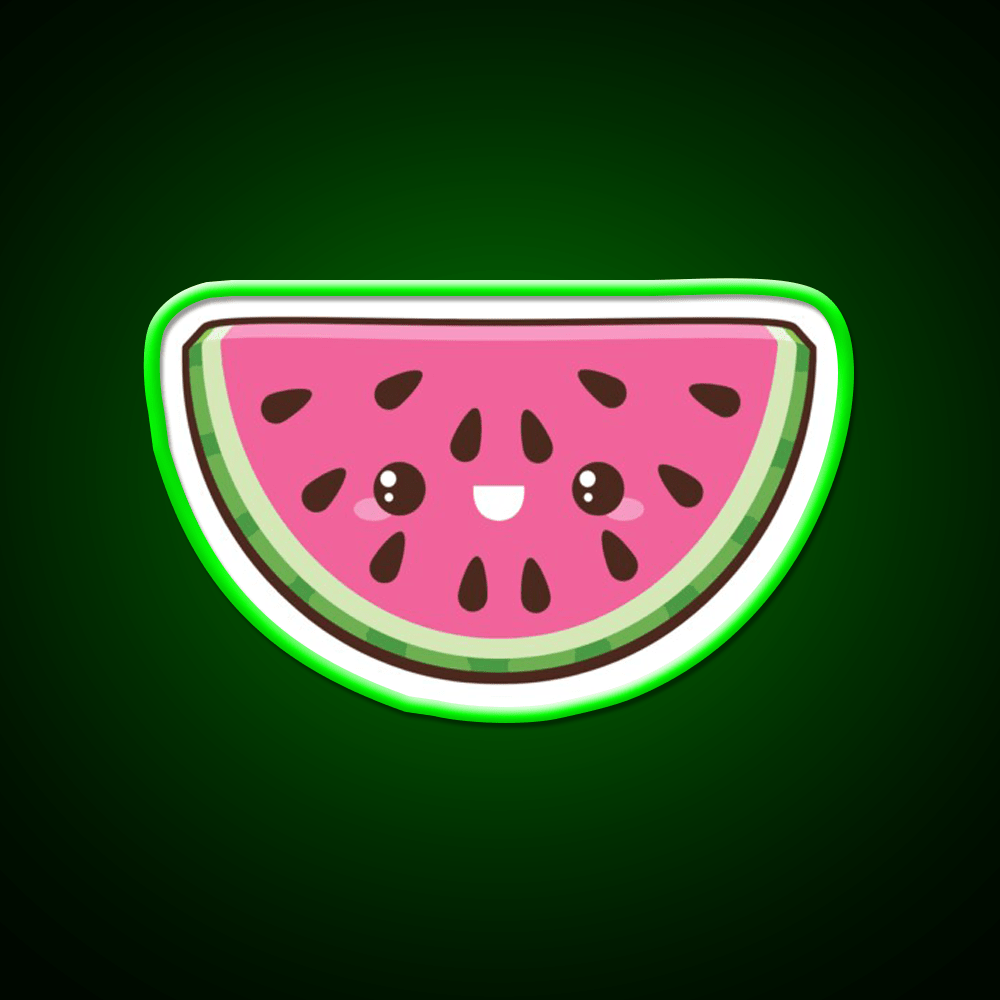Kawaii Watermelon Slice Snack Food Led Neon Sign Rgb Color - Shineneon