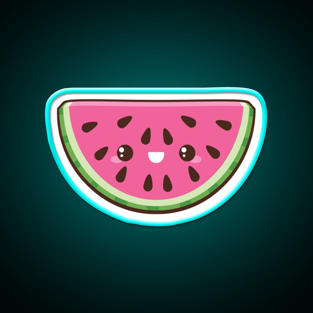 Kawaii Watermelon Slice Snack Food Led Neon Sign Rgb Color - Shineneon