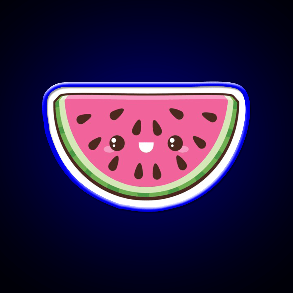 Kawaii Watermelon Slice Snack Food Led Neon Sign Rgb Color - Shineneon