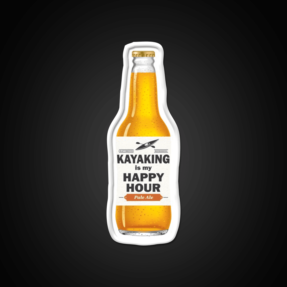 Kayaking Is My Happy Hour Whiskey Drink Bar Led Neon Sign Rgb Color - Shineneon