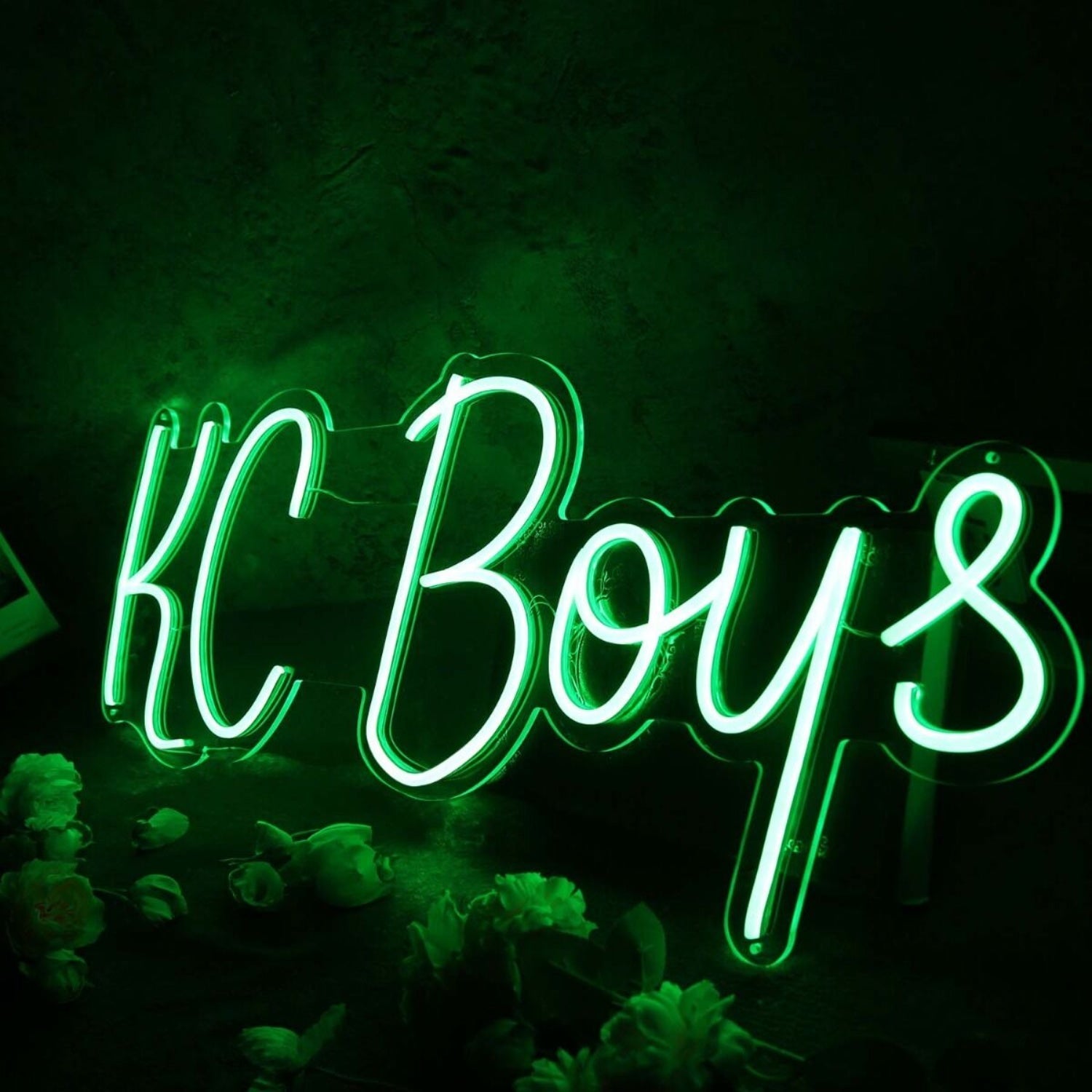 Kc Boys Green Led Neon Sign - Shineneon