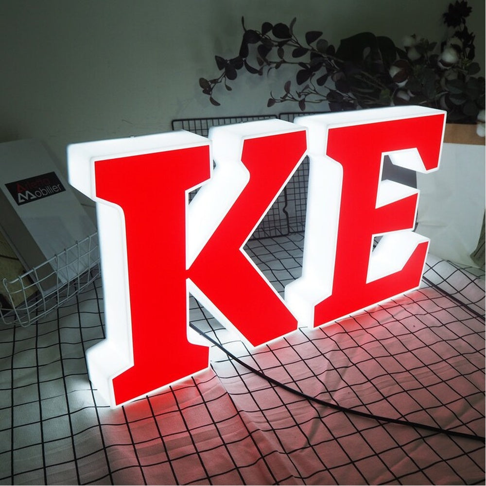 Ke 3D Frontlit And Backlit Channel Letter Led Light Sign