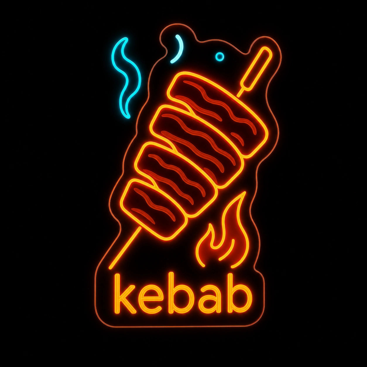 Kebab Spit LED Neon Sign Home Garage Wall Decoration main product image