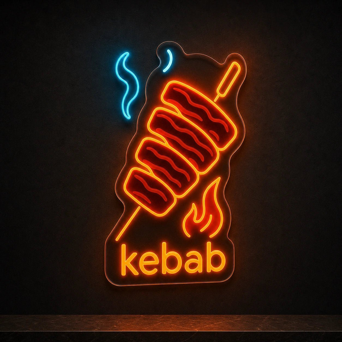 Kebab Spit LED Neon Sign Man Cave Neon Sign - Shineneon
