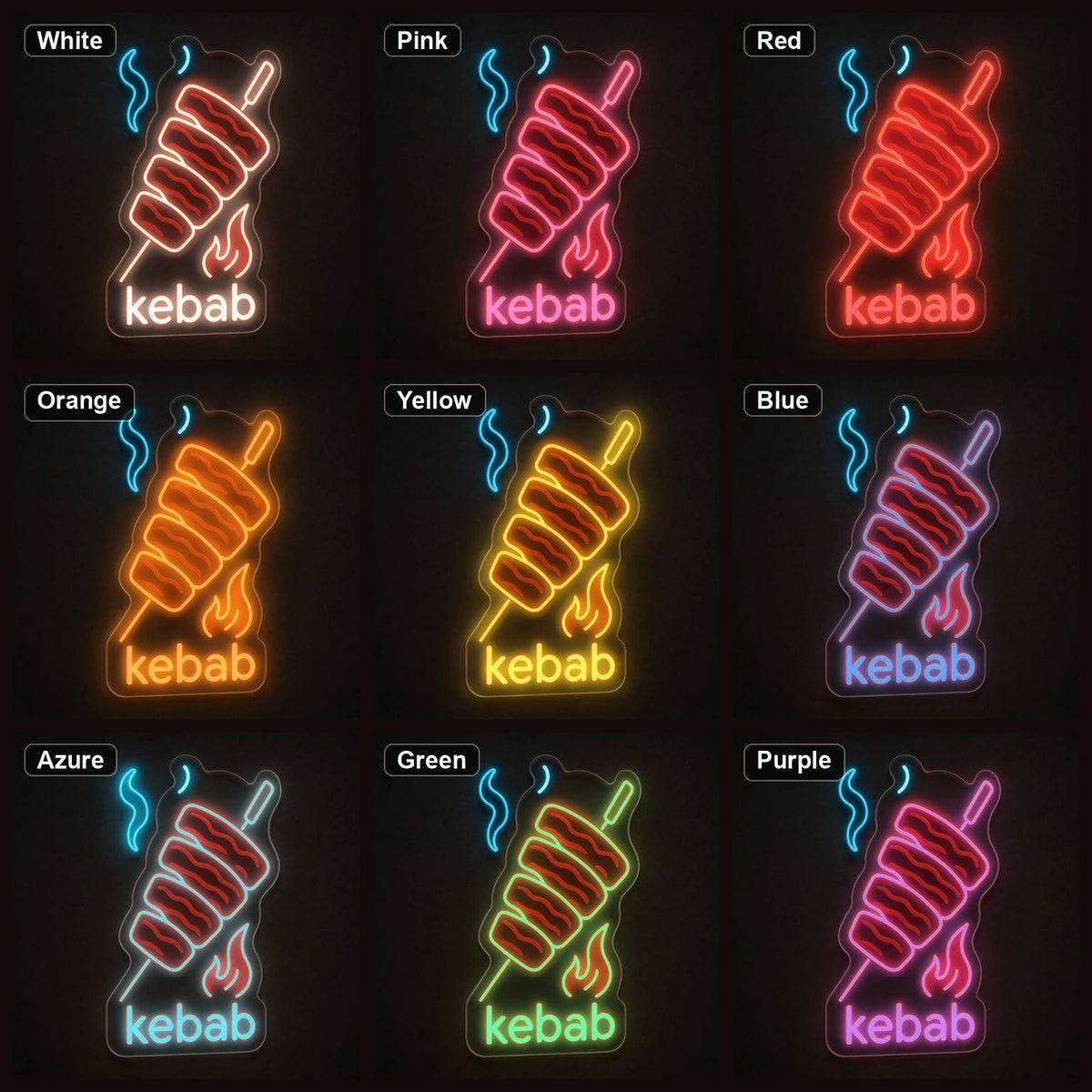 Kebab Spit LED Neon Sign Man Cave Neon Sign - Shineneon