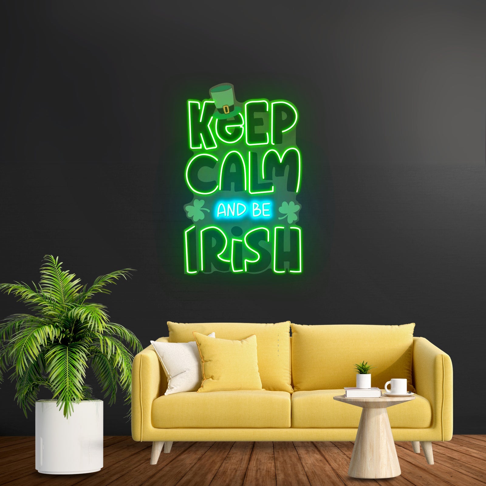 Keep Calm And Be Irish St Patrick Day Led Signs Wall Art - Shineneon