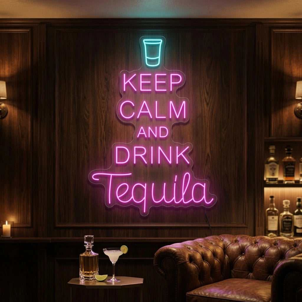 Keep Calm And Drink Tequila LED Neon Sign - 02 High-Converting Product Image