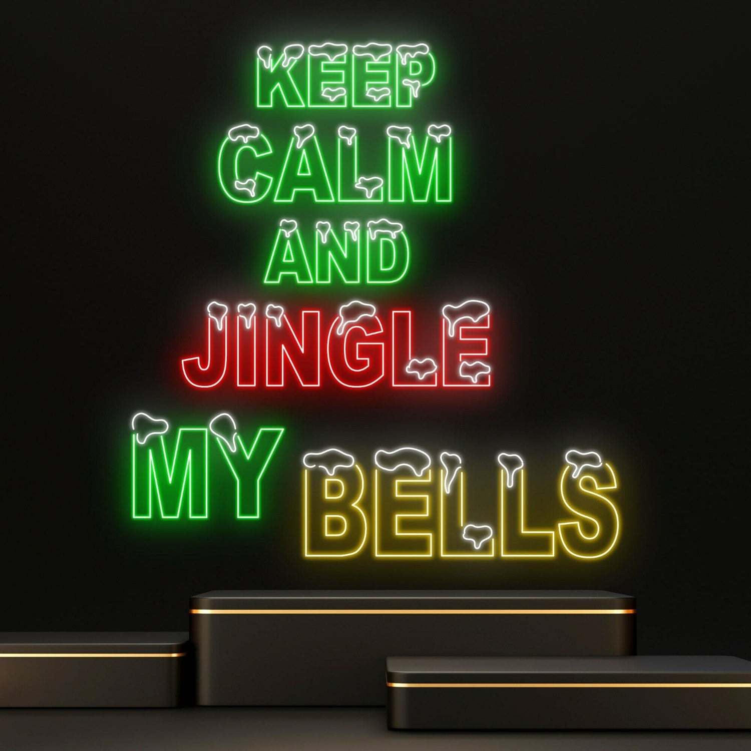 Keep Calm And Jingle My Bells Led Neon Sign Christmas Decor | Shineneon