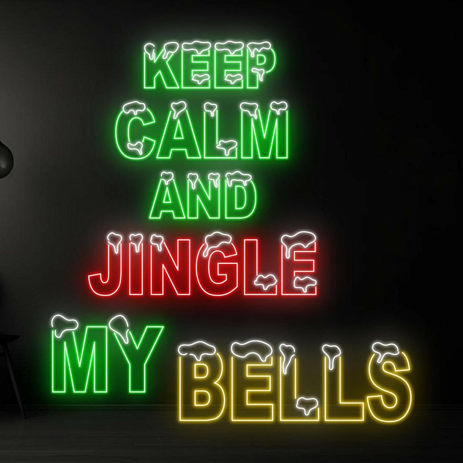 Keep Calm And Jingle My Bells Led Neon Sign Christmas Decor | Shineneon