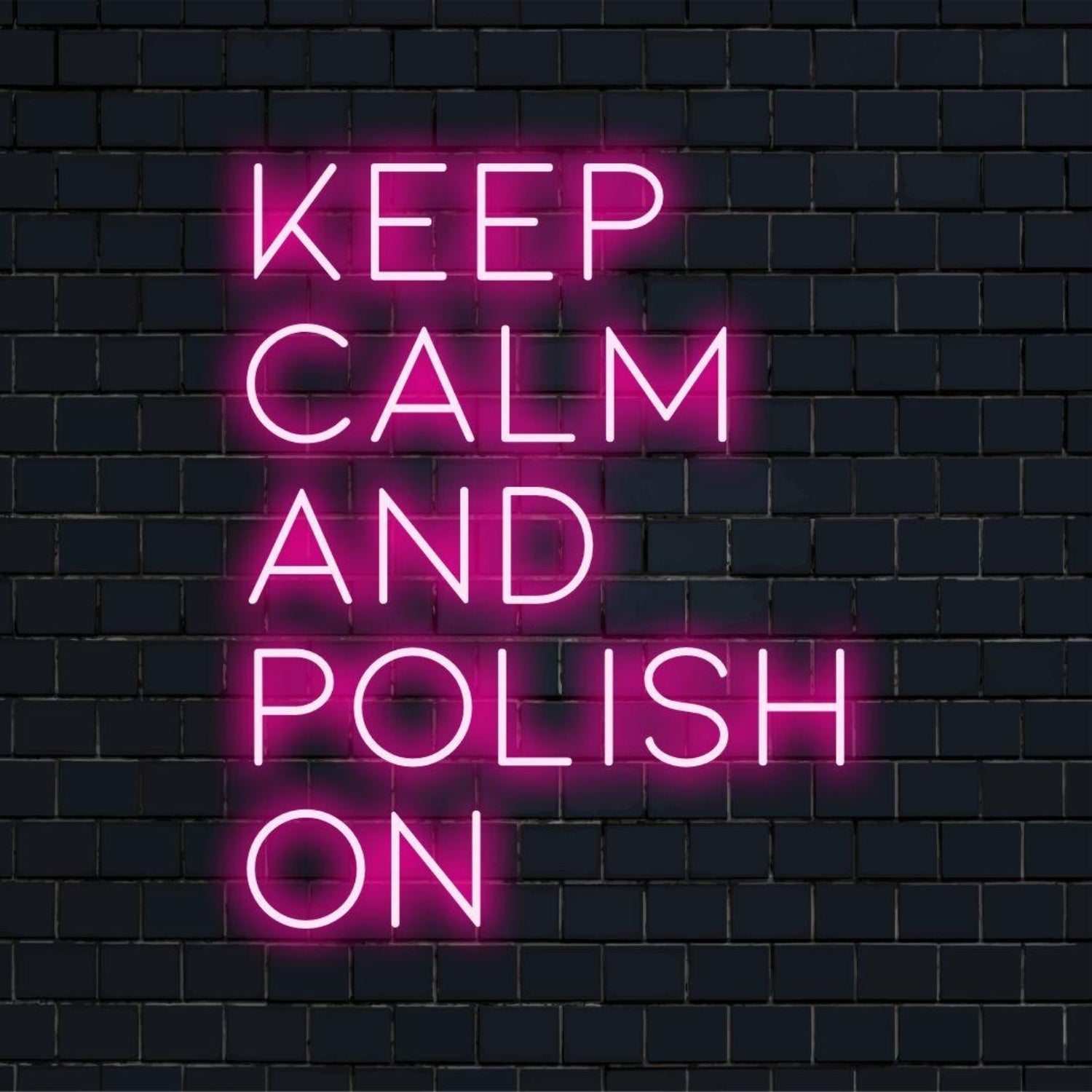 Keep Calm And Polish On Pink Led Neon Sign For Nail Studio Decor | Shineneon