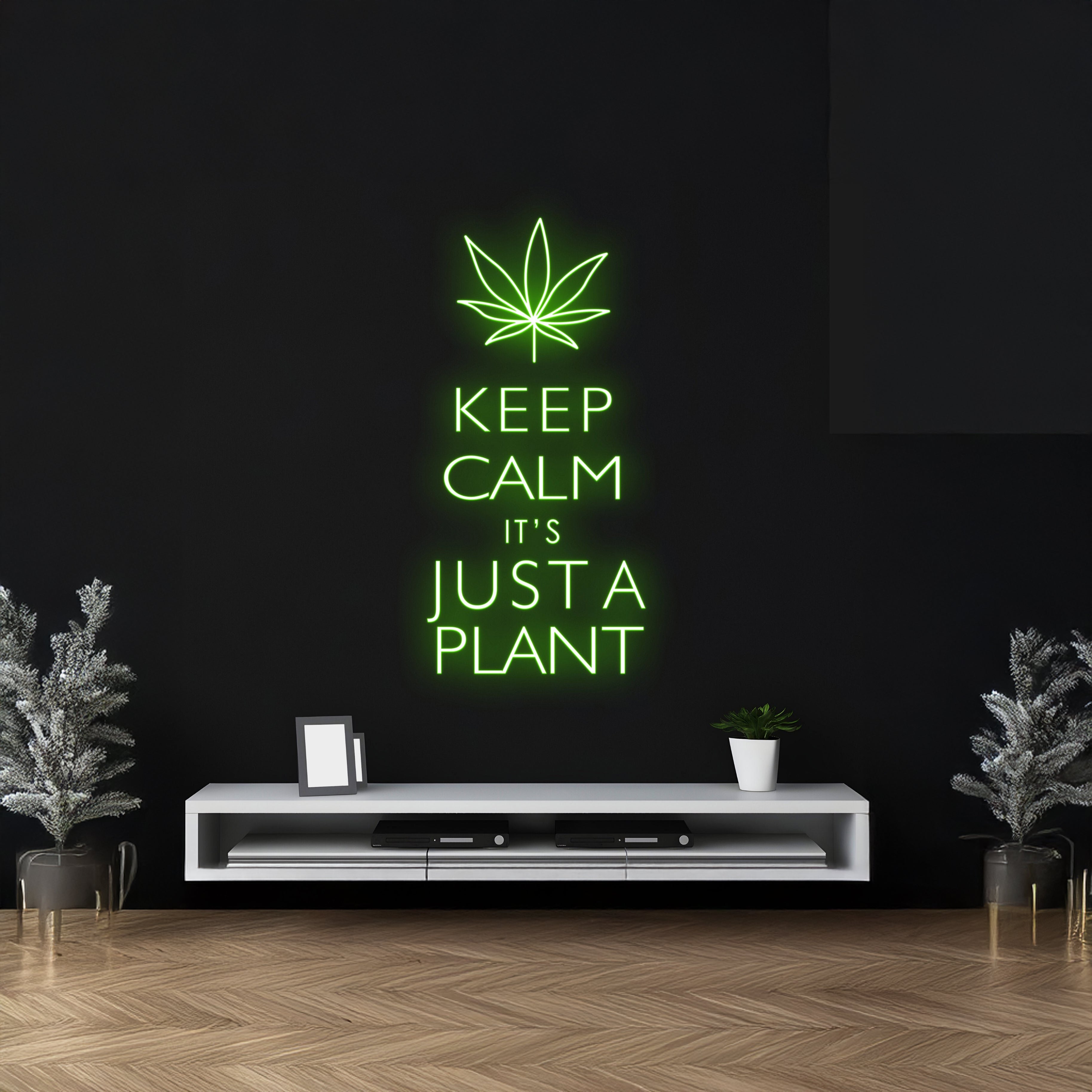 Keep Calm Its Just A Plant Neon Light Store Shop Light | Shineneon