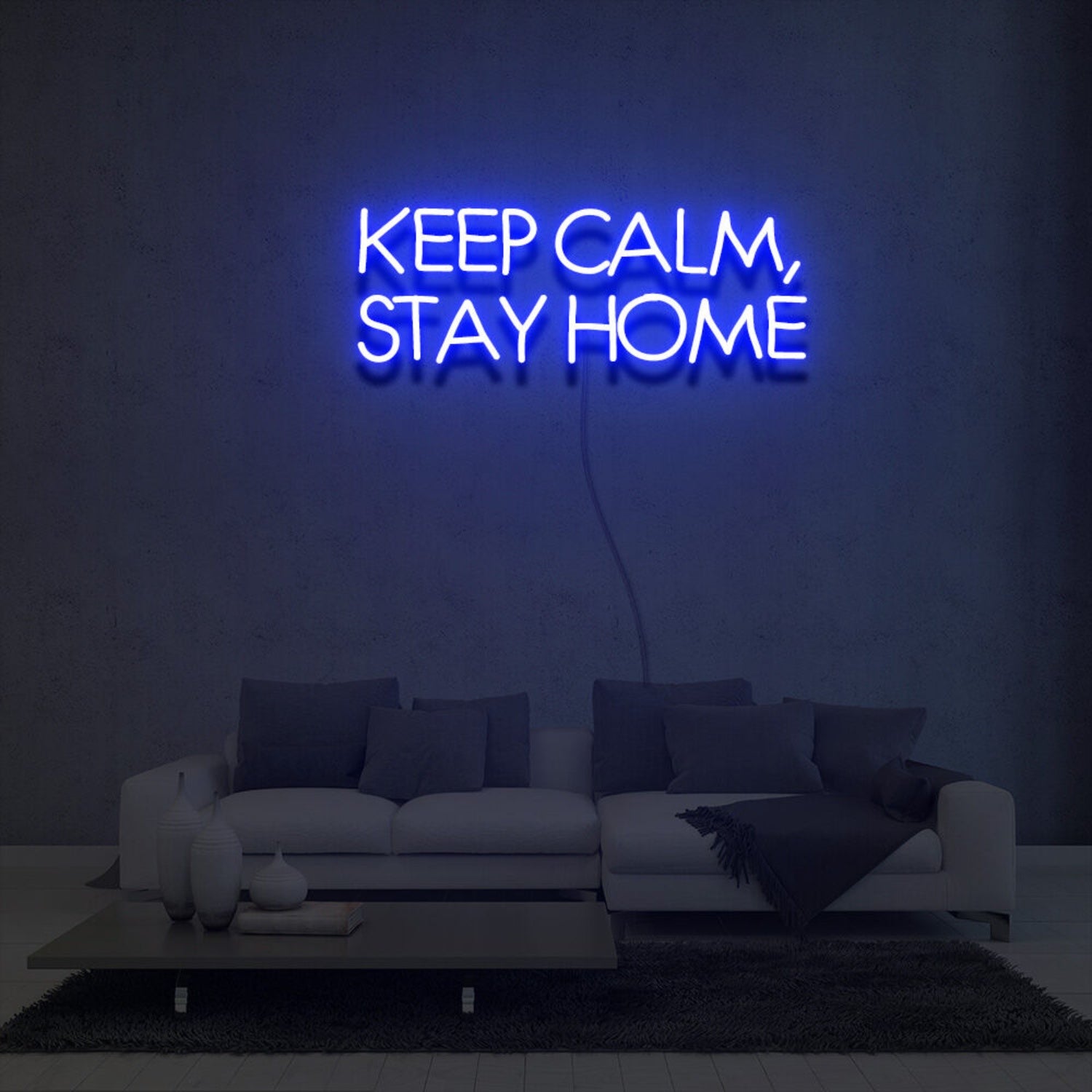 Keep Calm Stay Home Led Neon Sign Light For Home Party | Shineneon