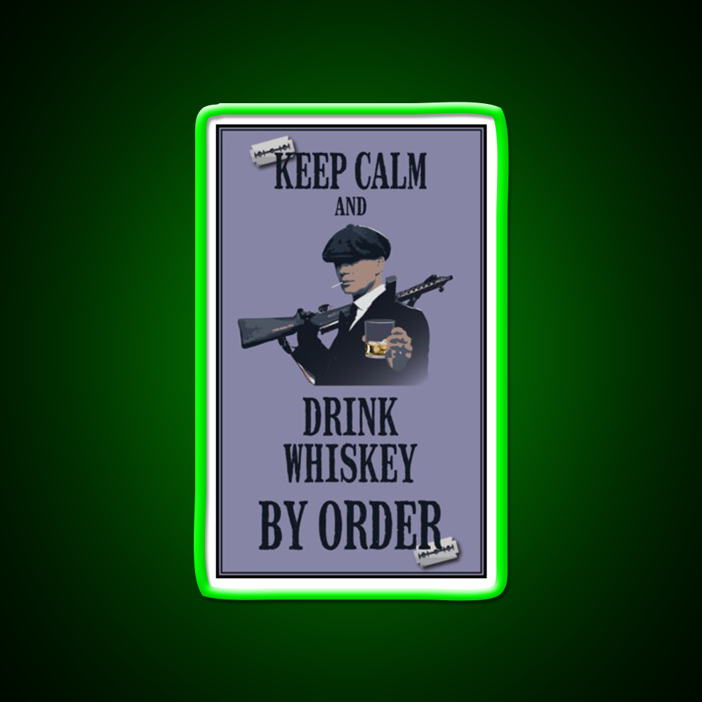 Keep Calm Whiskey Drink Bar Led Neon Sign Rgb Color