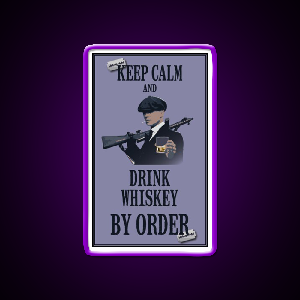 Keep Calm Whiskey Drink Bar Led Neon Sign Rgb Color