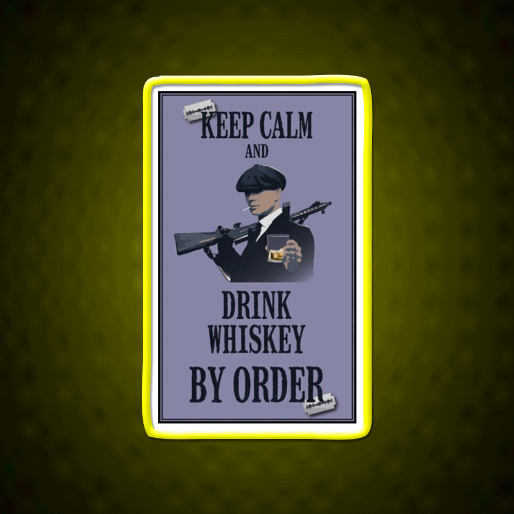 Keep Calm Whiskey Drink Bar Led Neon Sign Rgb Color