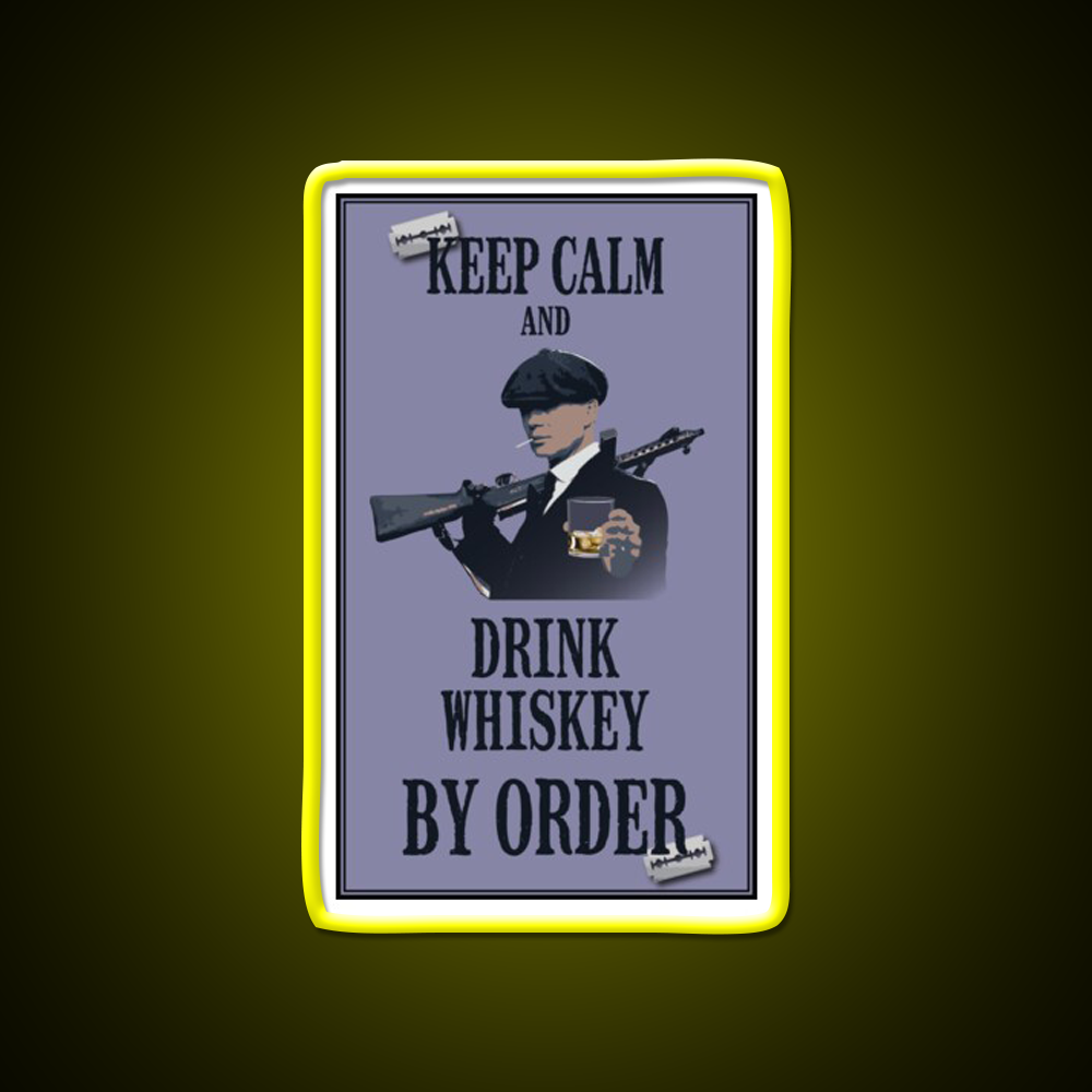 Keep Calm Whiskey Drink Bar Led Neon Sign Rgb Color