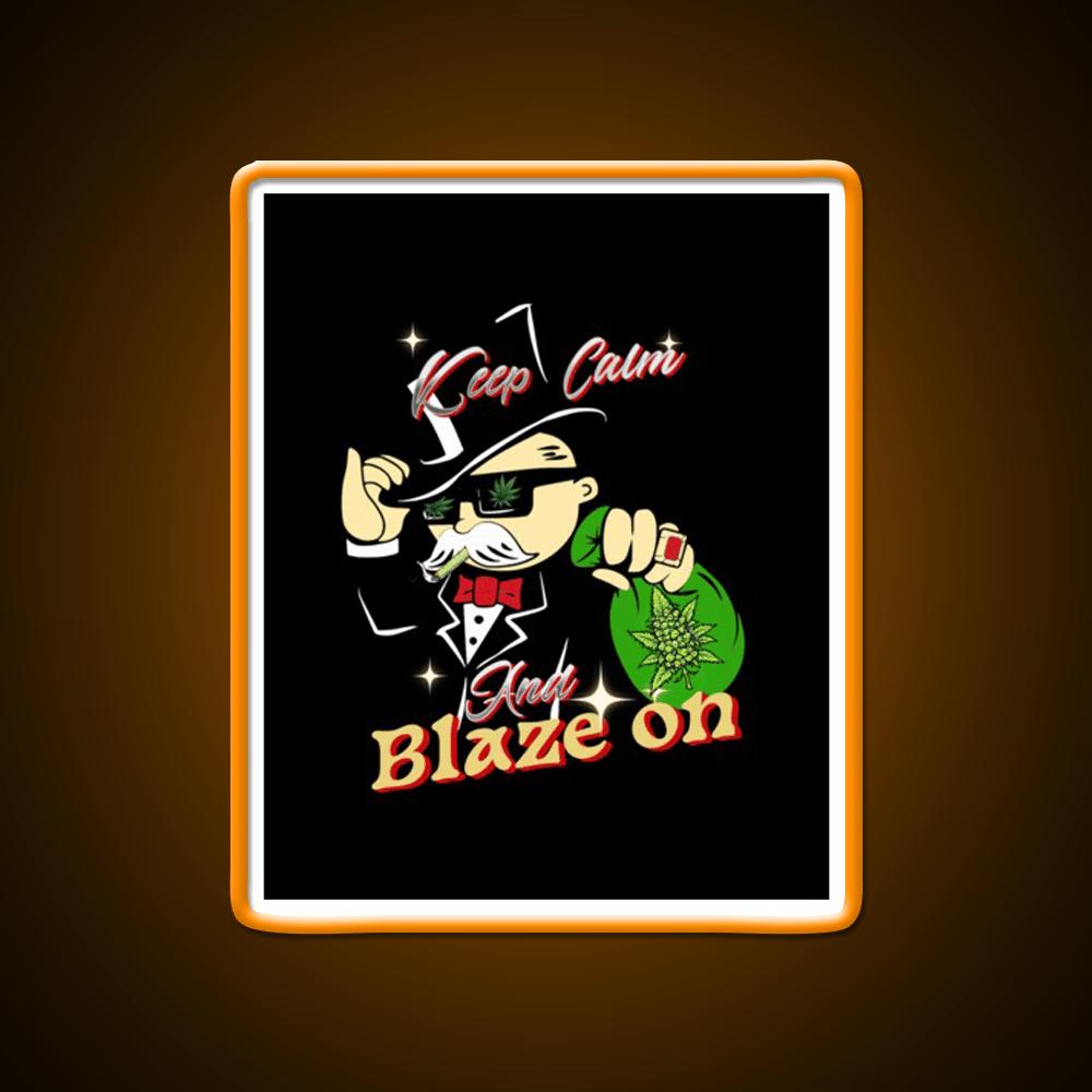 Keep Calm2 Hemp Inspired Green Leaf Led Neon Sign Rgb Color - Shineneon