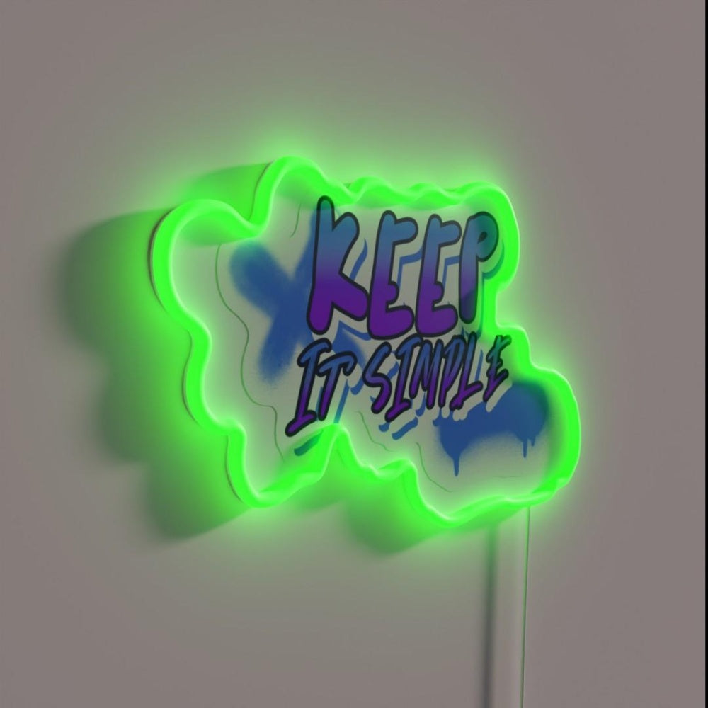 Keep It Simple Rgb Led Neon Sign - LED neon sign close-up detail