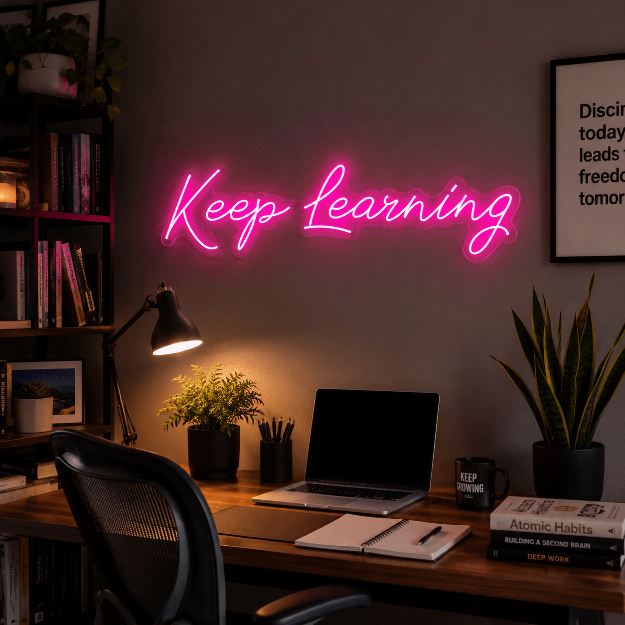 Keep Learning Wall Decor LED Neon Sign - Shineneon