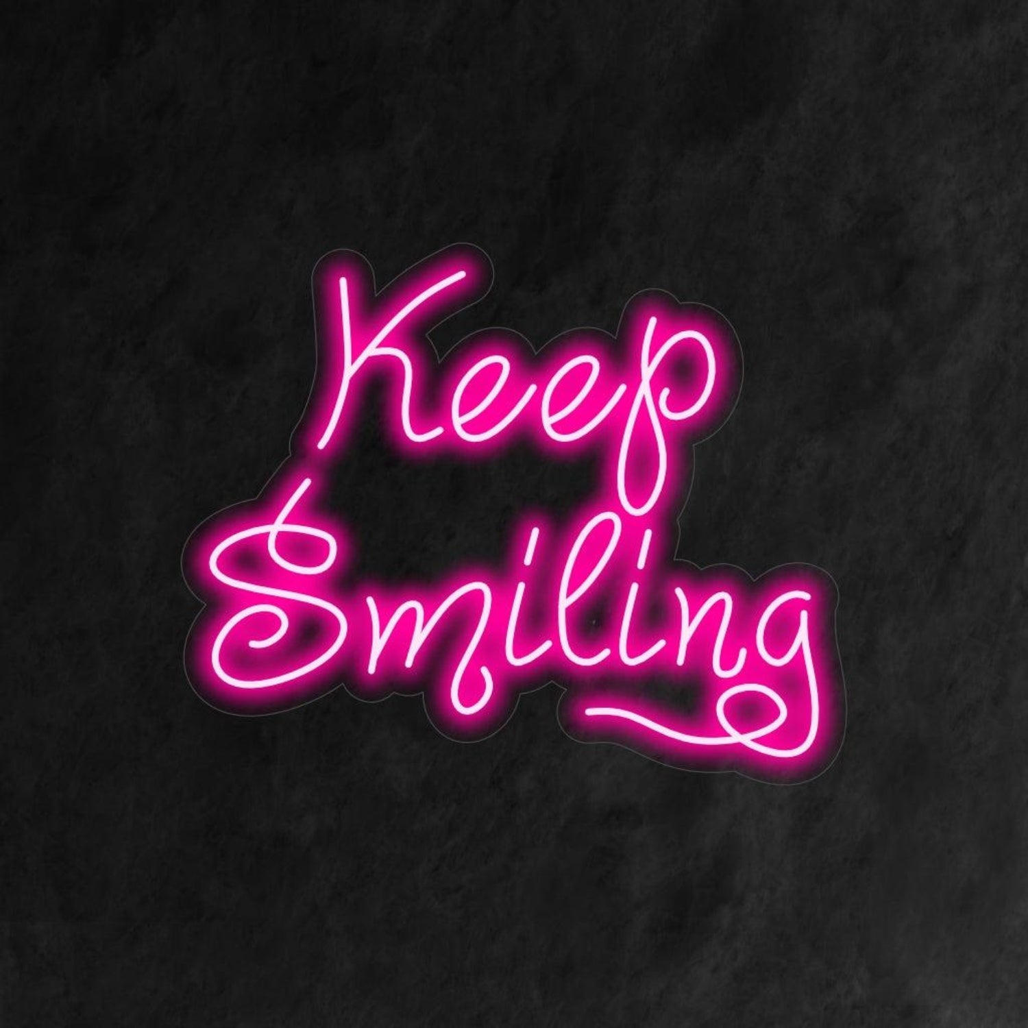 Keep Smiling Pink Led Neon Sign For Bedroom Cafe Wall Art | Shineneon