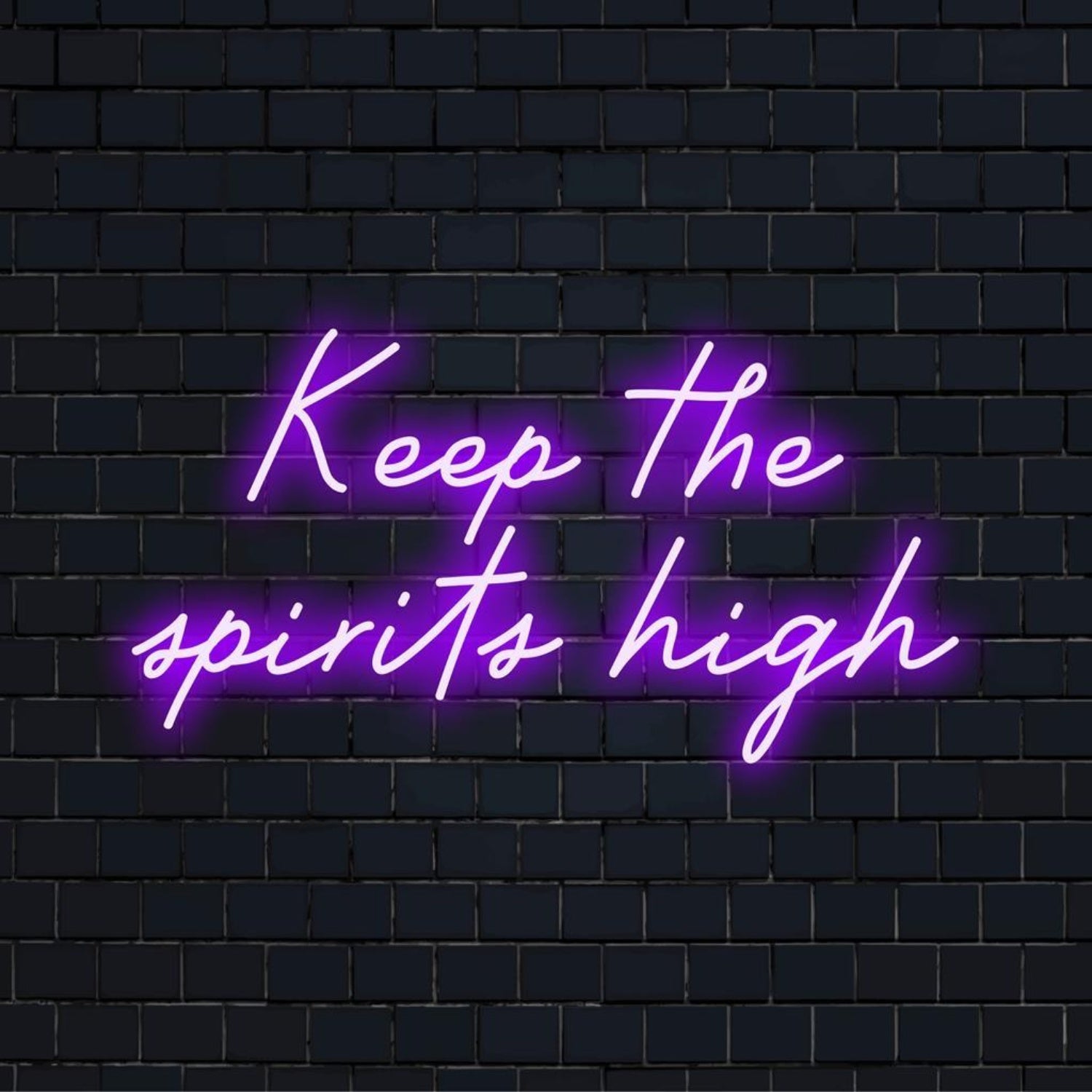Keep The Spirits High Purple Led Neon Sign For Home Bar Cafe Wall Decor | Shineneon