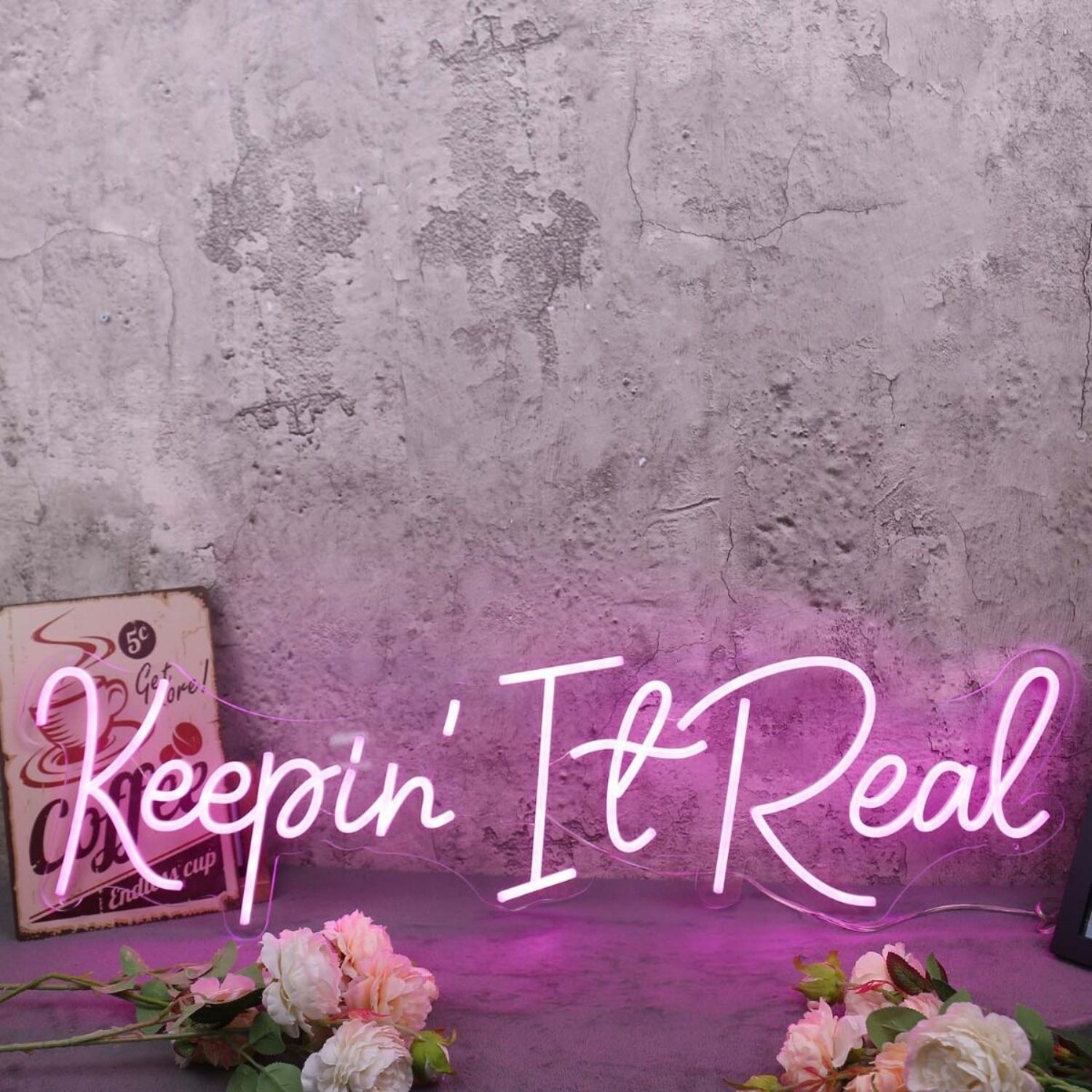 Keepin It Real Pink Led Neon Sign - Shineneon