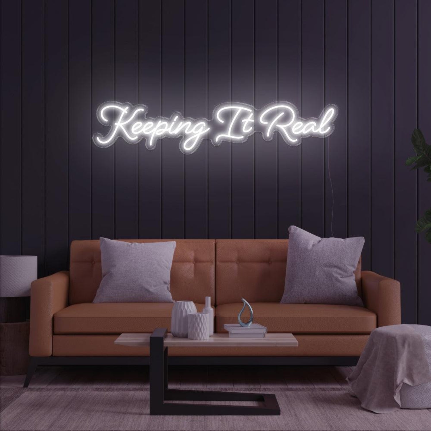 Keeping It Real Pink Handwritten Led Neon Sign For Home Decor | Shineneon