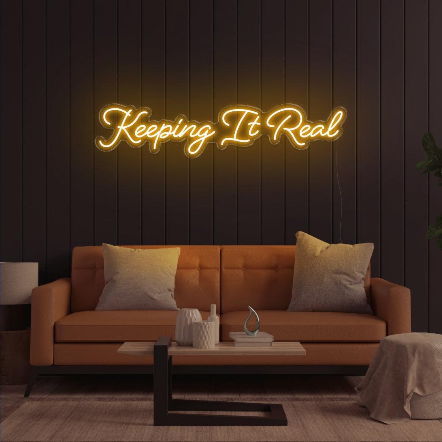 Keeping It Real Pink Handwritten Led Neon Sign For Home Decor | Shineneon