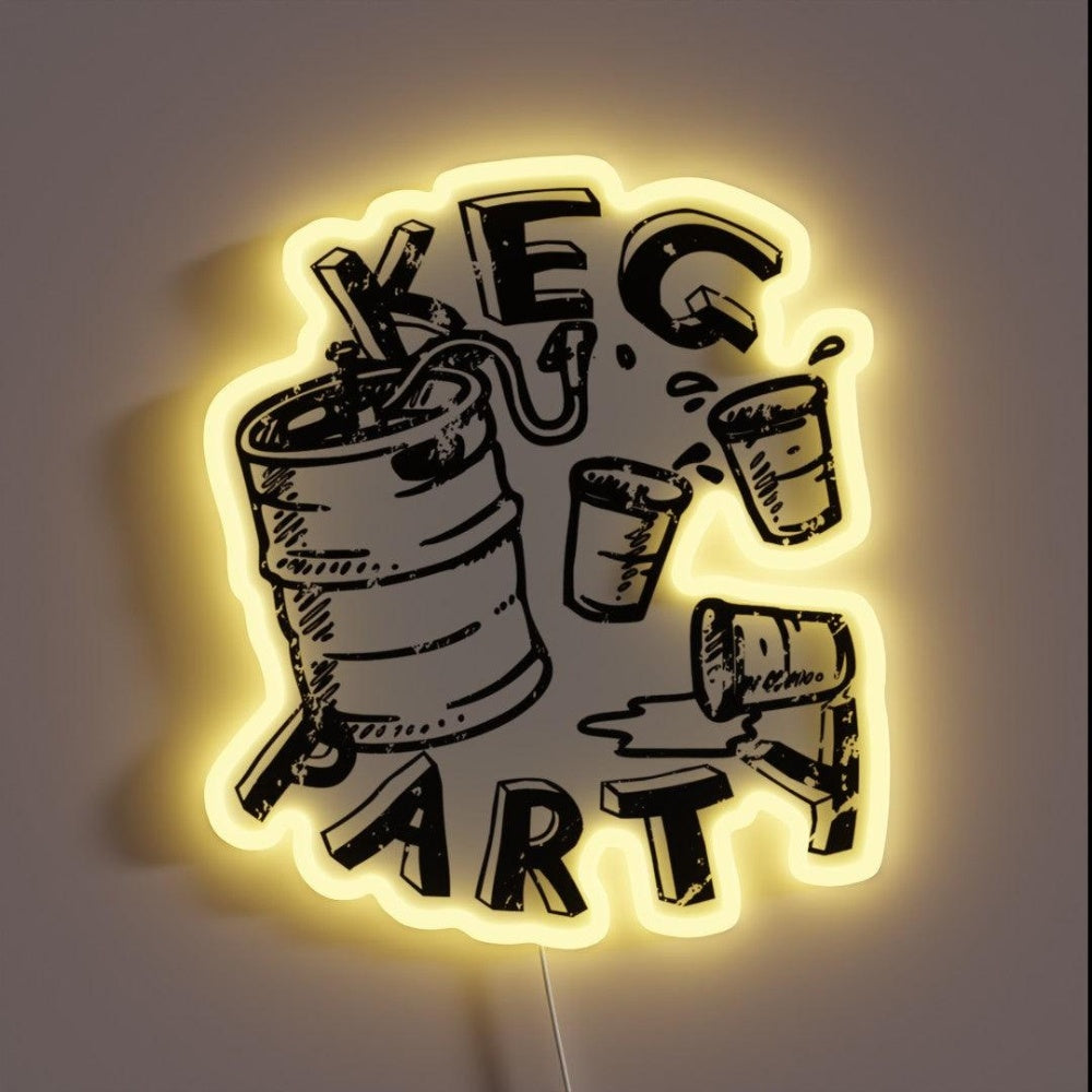 Keg Party Rgb Led Neon Sign - Custom LED neon sign front view