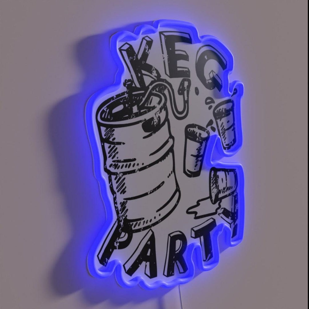 Keg Party Rgb Led Neon Sign - LED neon sign close-up detail