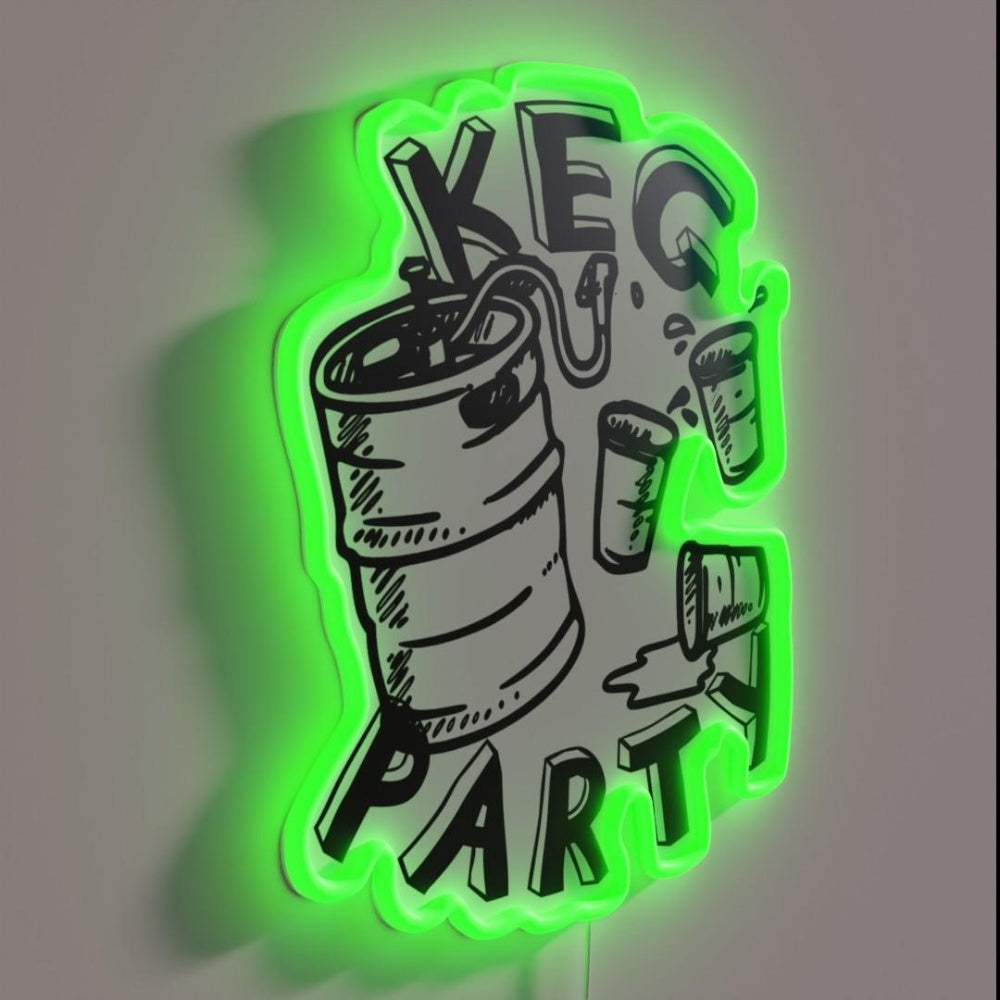 Keg Party Rgb Led Neon Sign Bar Wall Decor - LED neon sign close-up detail