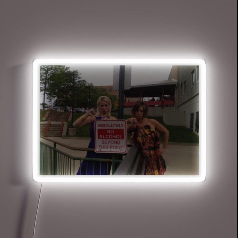Kelly And Christi Absolutely No Alcohol Beyond This Point Rgb Led Neon Sign