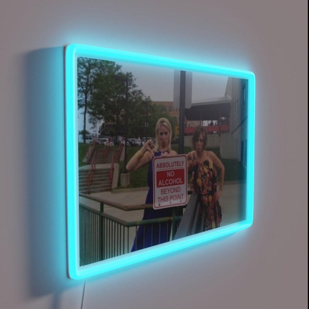 Kelly And Christi Absolutely No Alcohol Beyond This Point Rgb Led Neon Sign