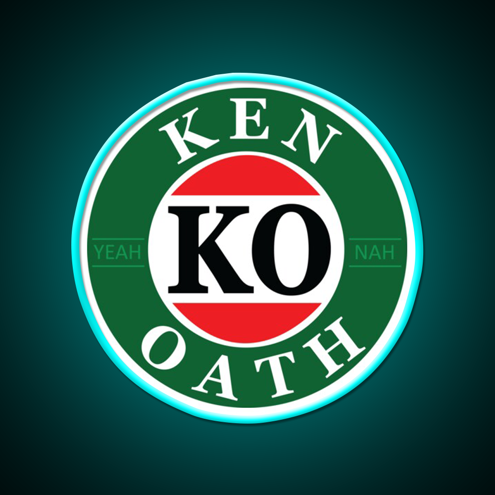 Ken Oath Beer Bar Decor Led Neon Sign Rgb Color - Size and dimension reference