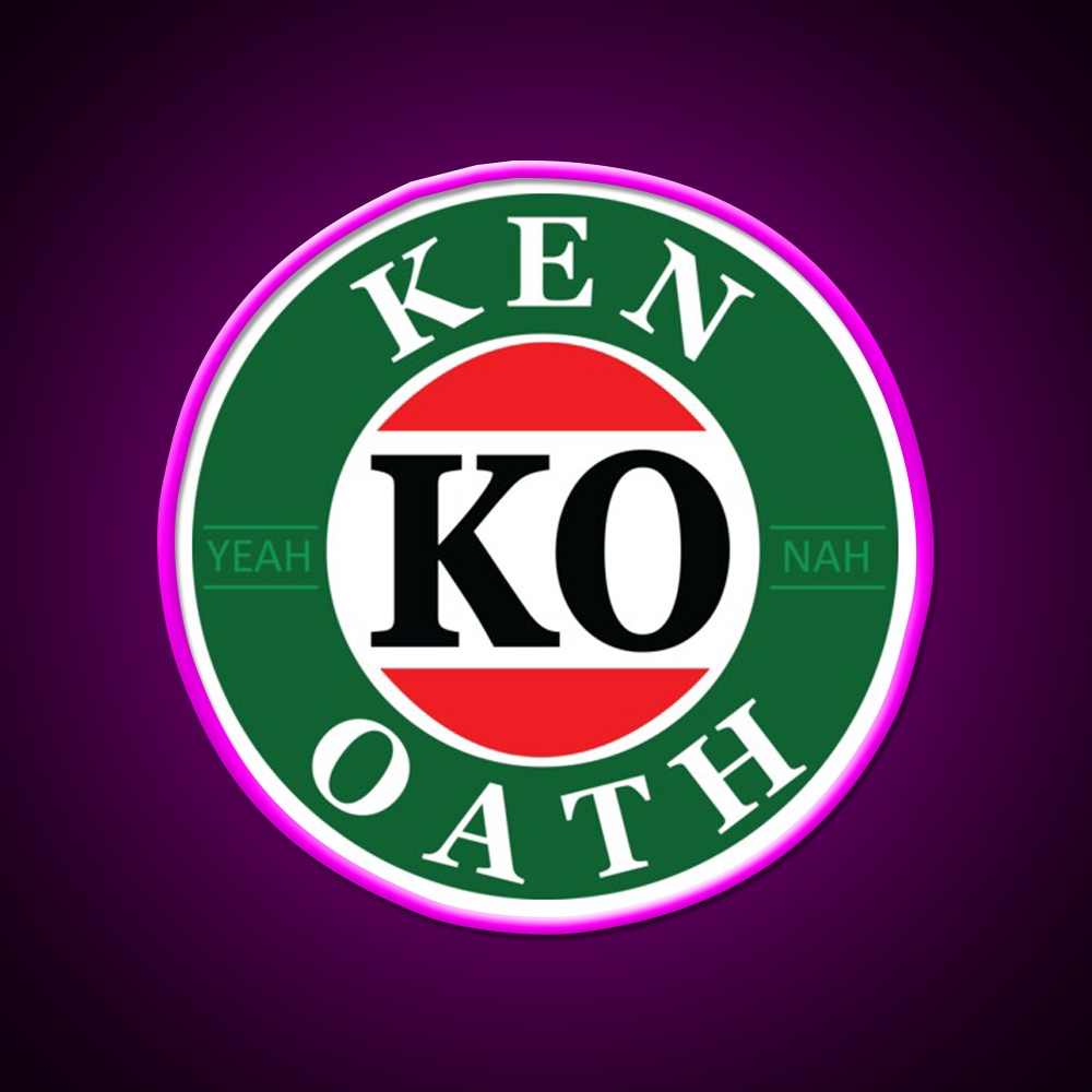 Ken Oath Beer Bar Decor Led Neon Sign Rgb Color - Neon sign mounted on wall in room