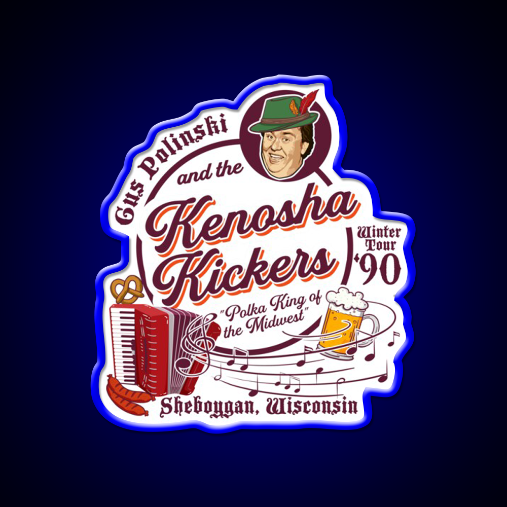 Kenosha Kickers The Polka King Beer Bar Decor Led Neon Sign Rgb Color - LED neon sign view 5