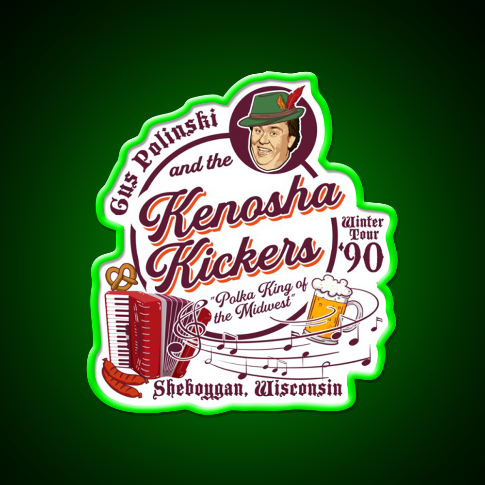 Kenosha Kickers The Polka King Beer Bar Decor Led Neon Sign Rgb Color - LED neon sign view 8