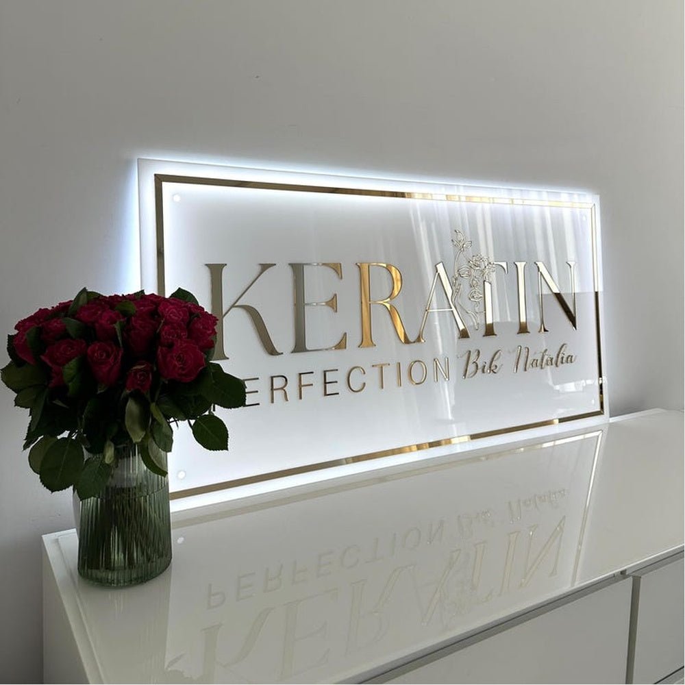 Keratin Interfection Acrylic Business Logo Sign - Shineneon