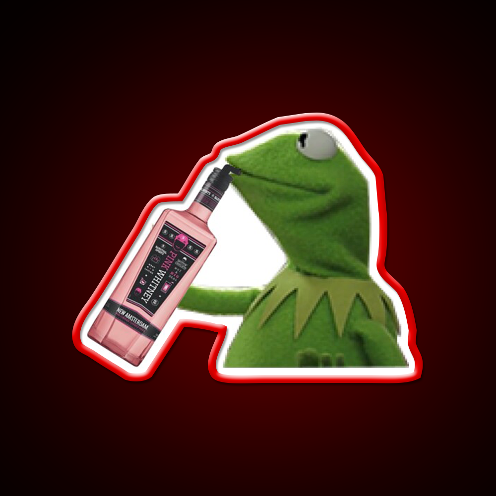 Kermit Sipping Pink Whitney Beer Bar Decor Led Neon Sign Rgb Color - LED neon sign view 10