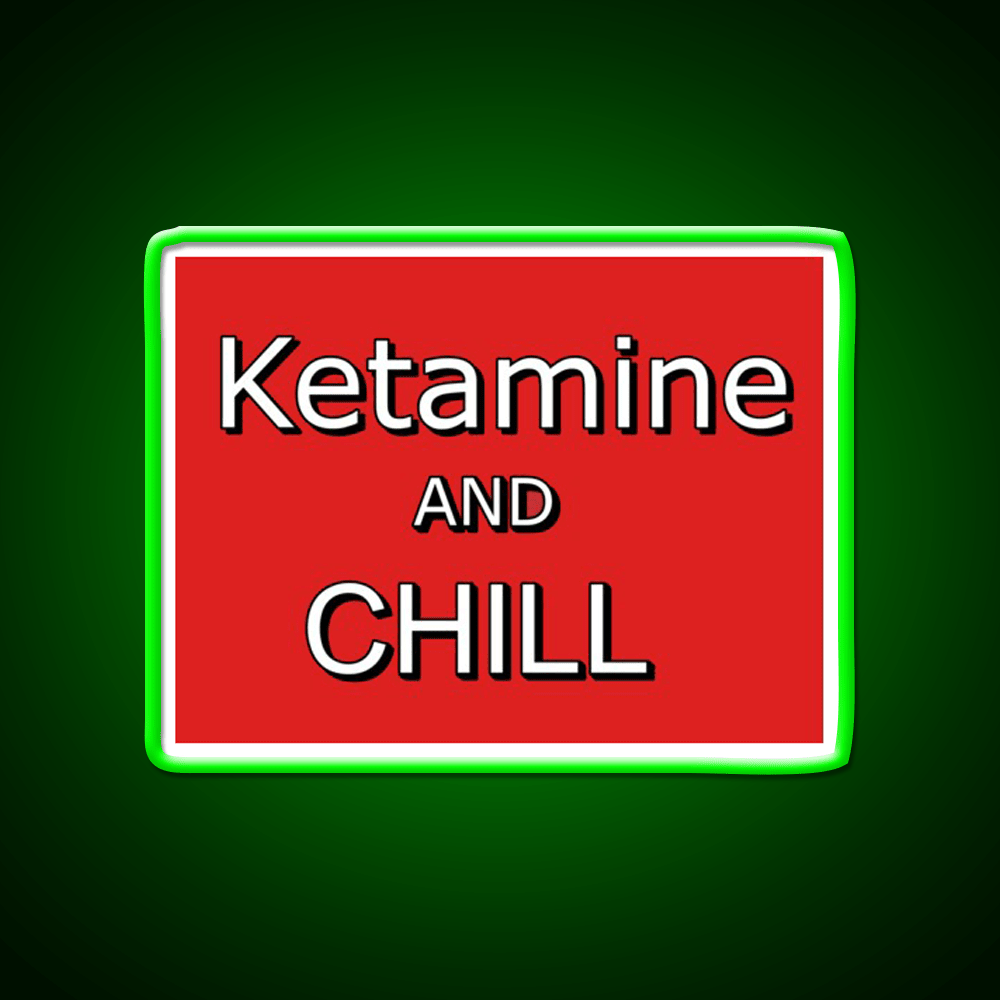 Ketamine And Chill Hemp Inspired Green Leaf Led Neon Sign Rgb Color - Shineneon