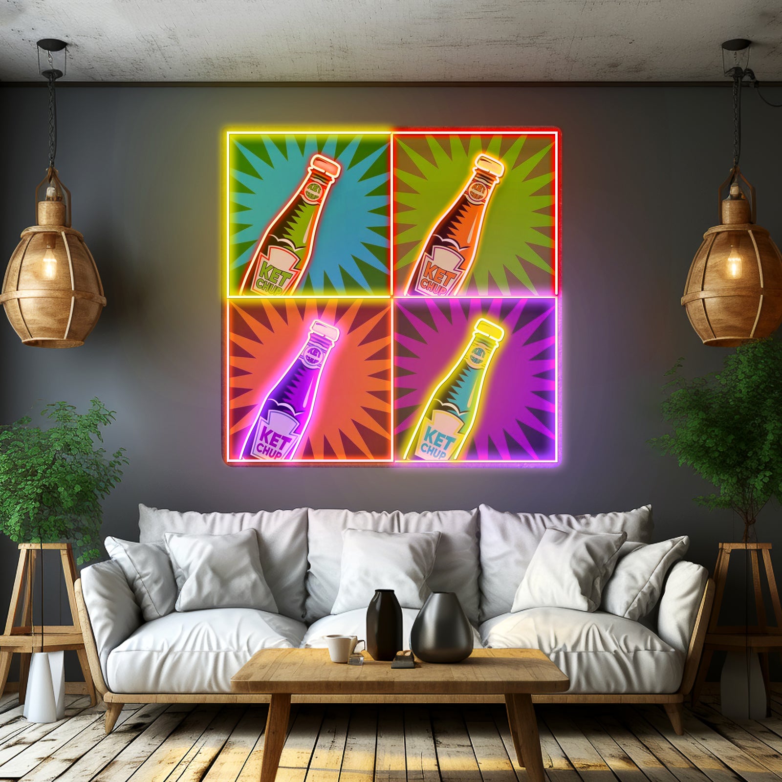 Ketchup Custom Led Signs Artwork For Sale - LED neon sign view 7