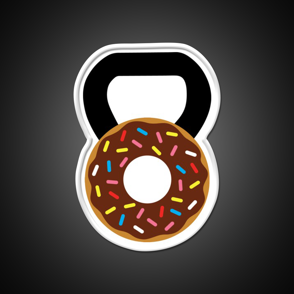 Kettlebell Donut Gym Fitness Led Neon Sign Rgb Color