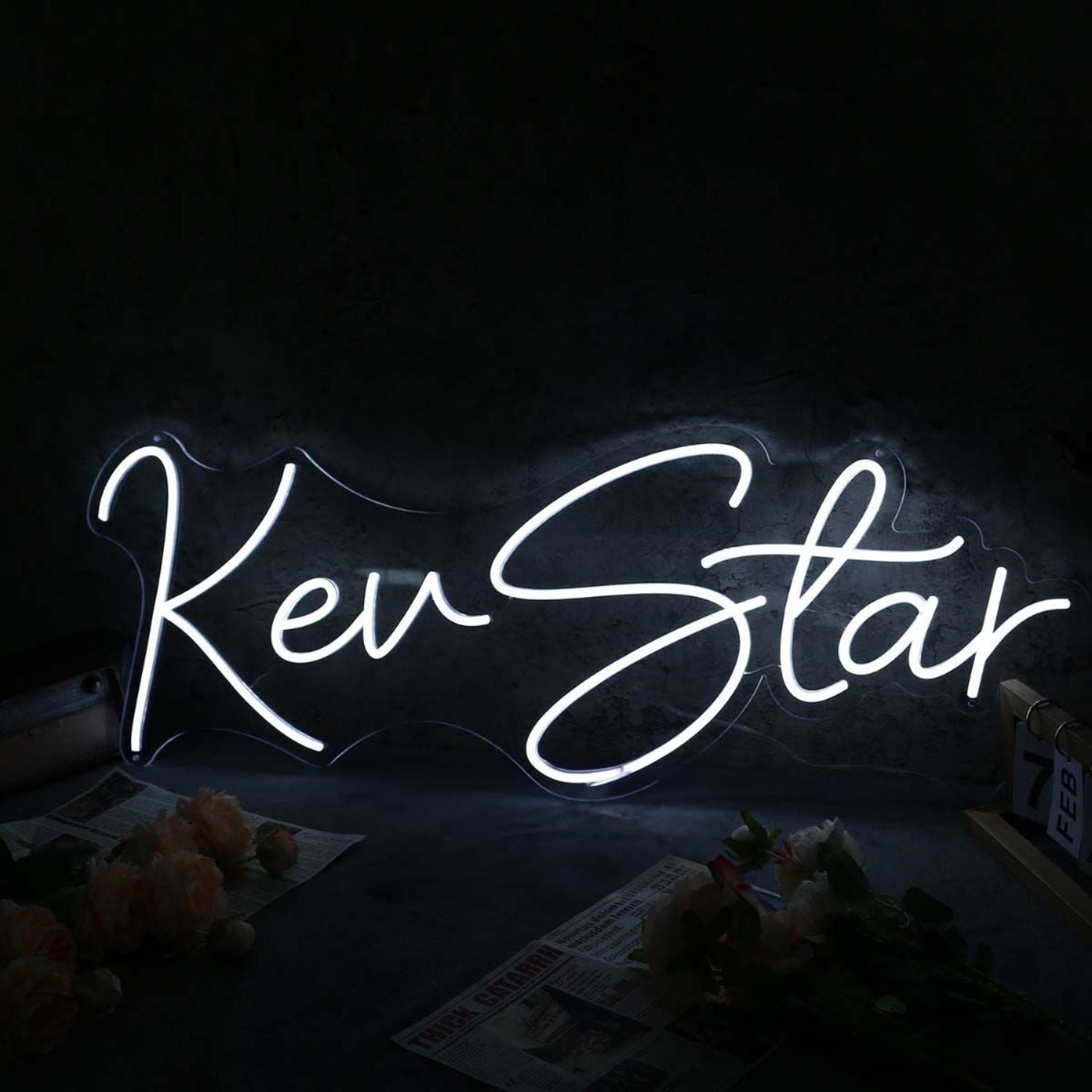 Kev Star White Led Neon Sign - Shineneon