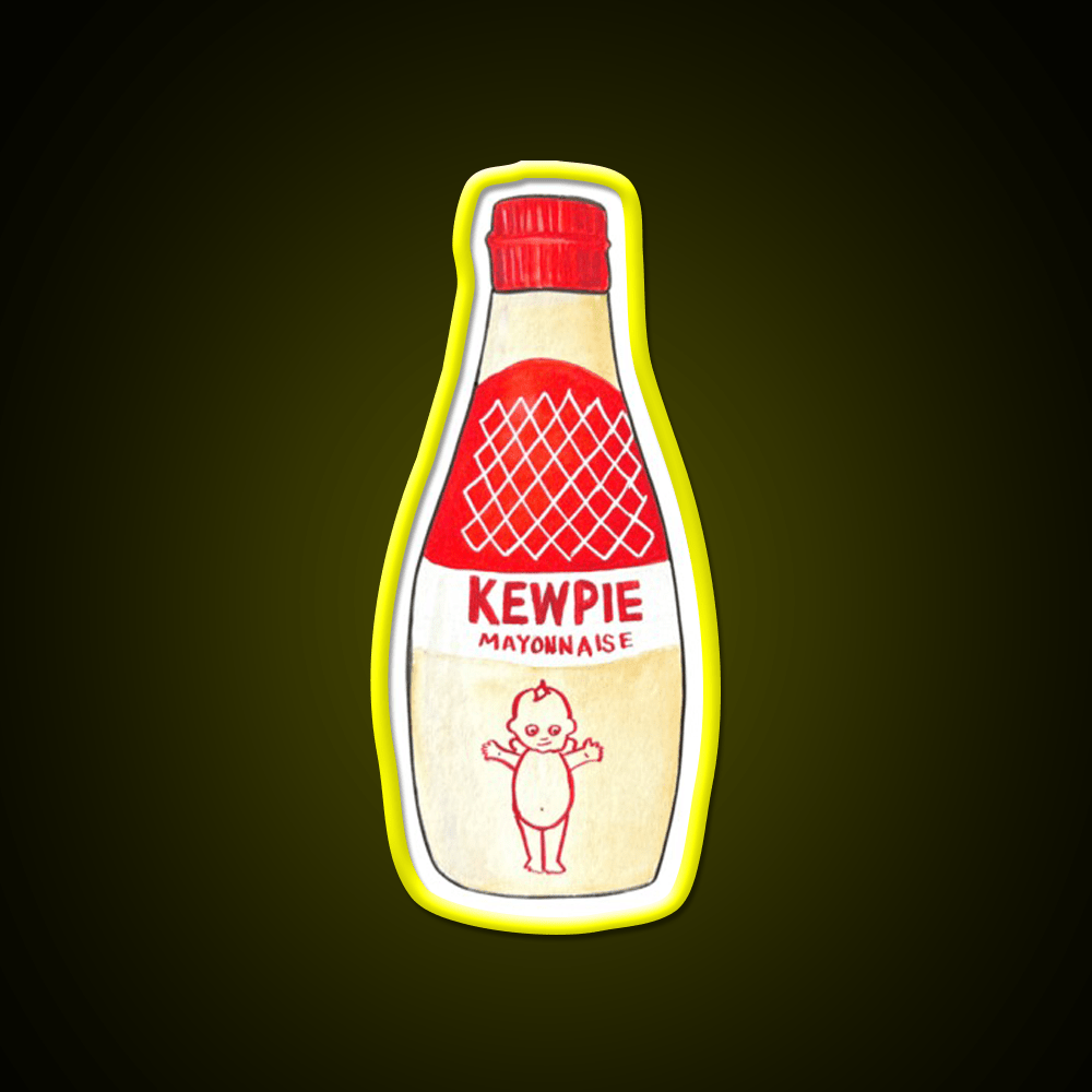 Kewpie Mayonnaise Watercolor Snack Food Led Neon Sign Rgb Color - Shineneon