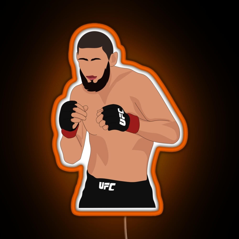 Khamzat Chimaev Rgb Neon Sign