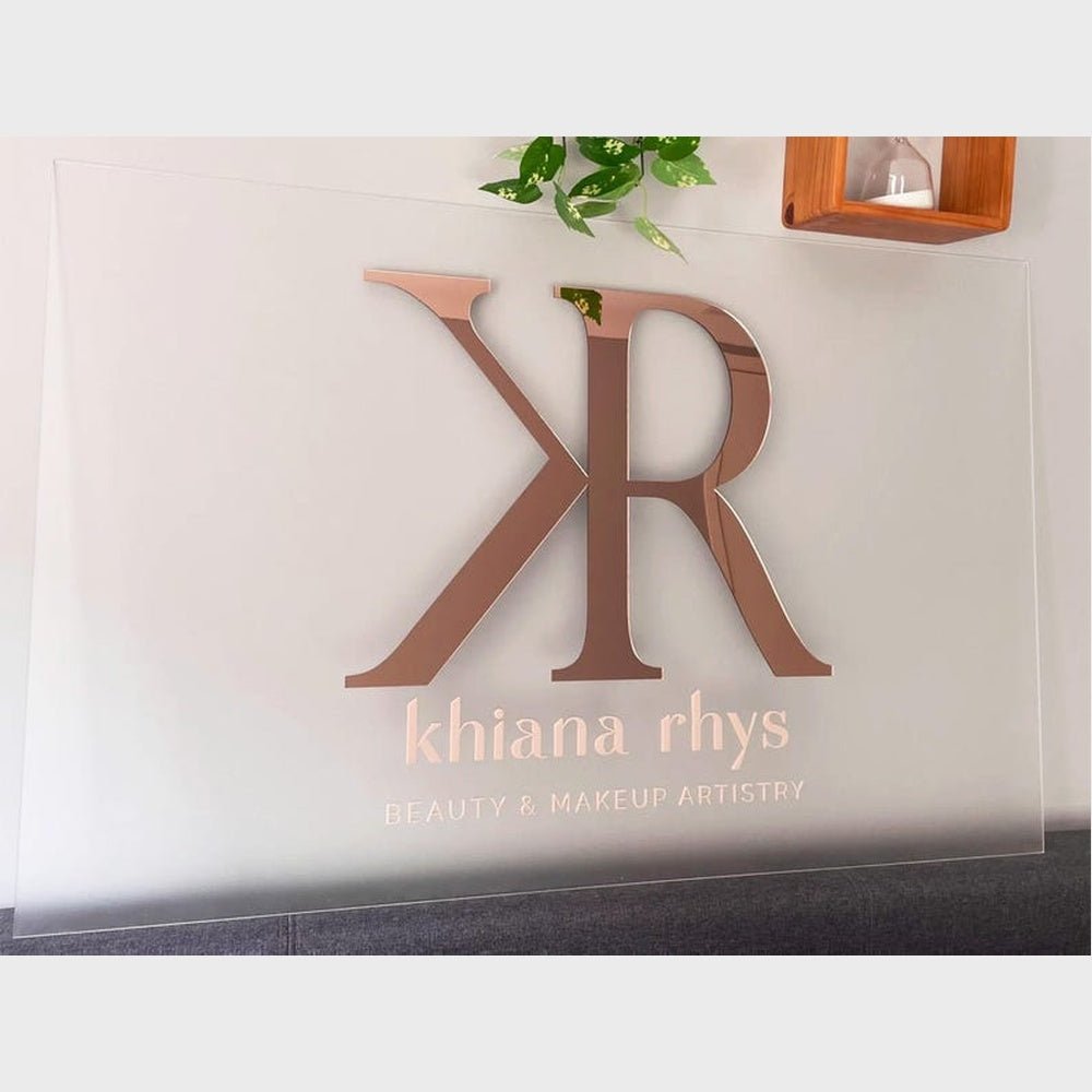 Khiana Rhys Salon Acrylic Business Logo Sign - Shineneon