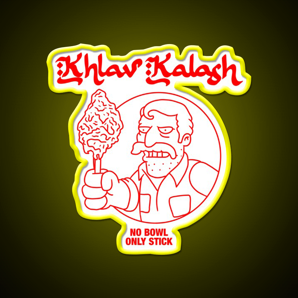 Khlav Kalash Fast Food Led Neon Sign For Burger Place Rgb Color - Custom LED neon sign front view